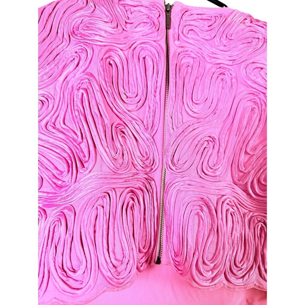 ASOS EDITION Embroidered Satin Cornelli Cut Out Mini Dress Pink Occasion Party - Picture 16 of 16